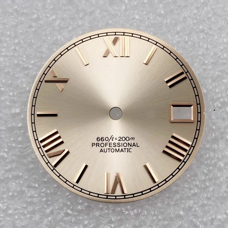 NH35 Dial Roman Stud Log، 28.5mm حروف الشمس، لا مضيئة يناسب NH35/NH36 ملحقات الحركة إكسسوارات الساعة