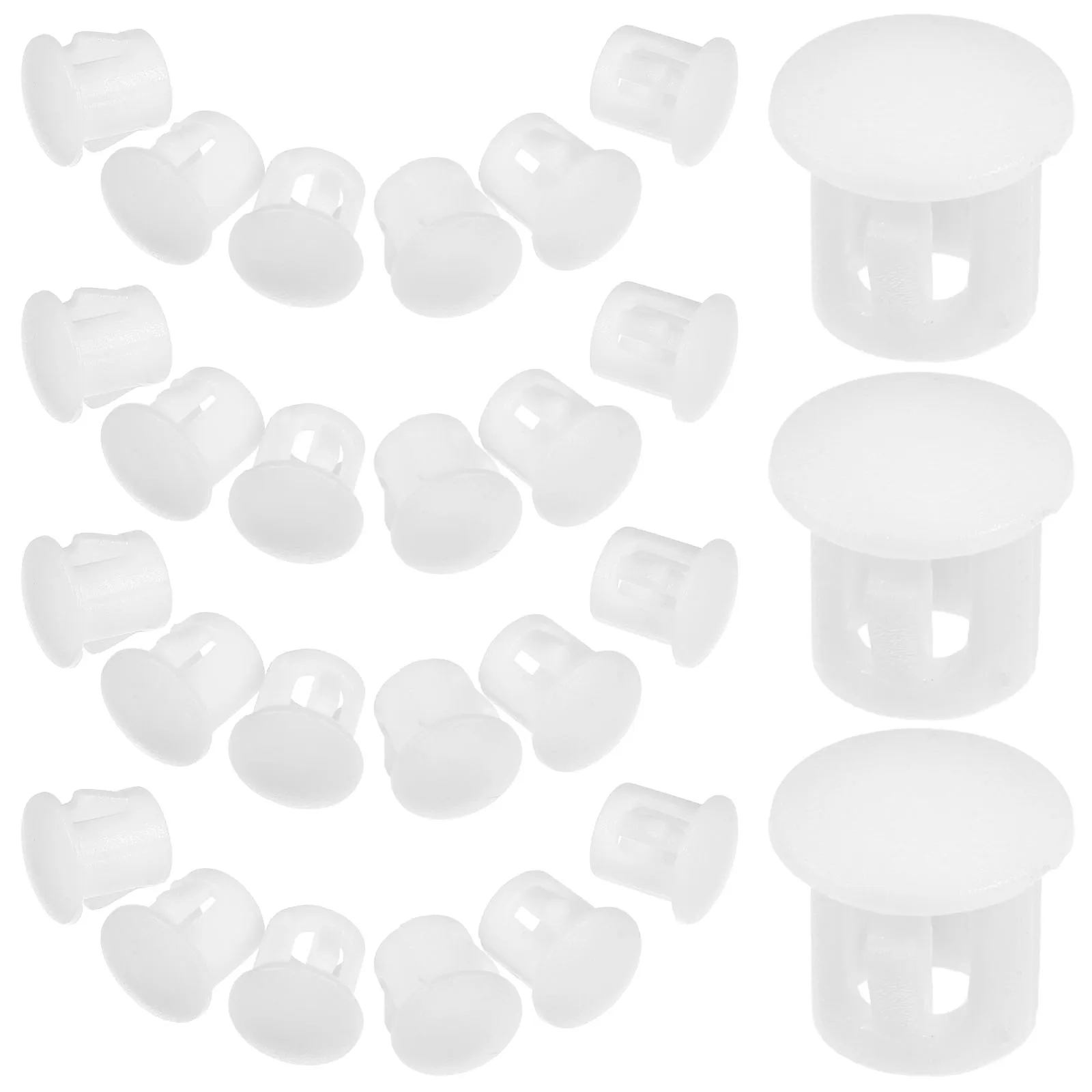 

100 Pcs Hole Plug Door Cover Bumper Plugs Plastic Cabinet Covers Shelf Pegs Screw Hole Fillers Round Head