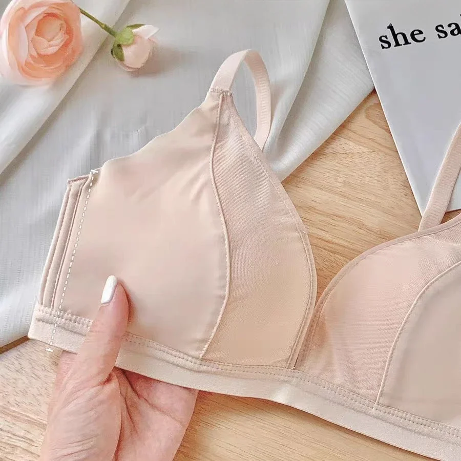 SP&CITY French Triangular Cup Women's Bras Wire Free Comfortable Breathable Sexy Underwear Student Daily Thin Seamless Bralette