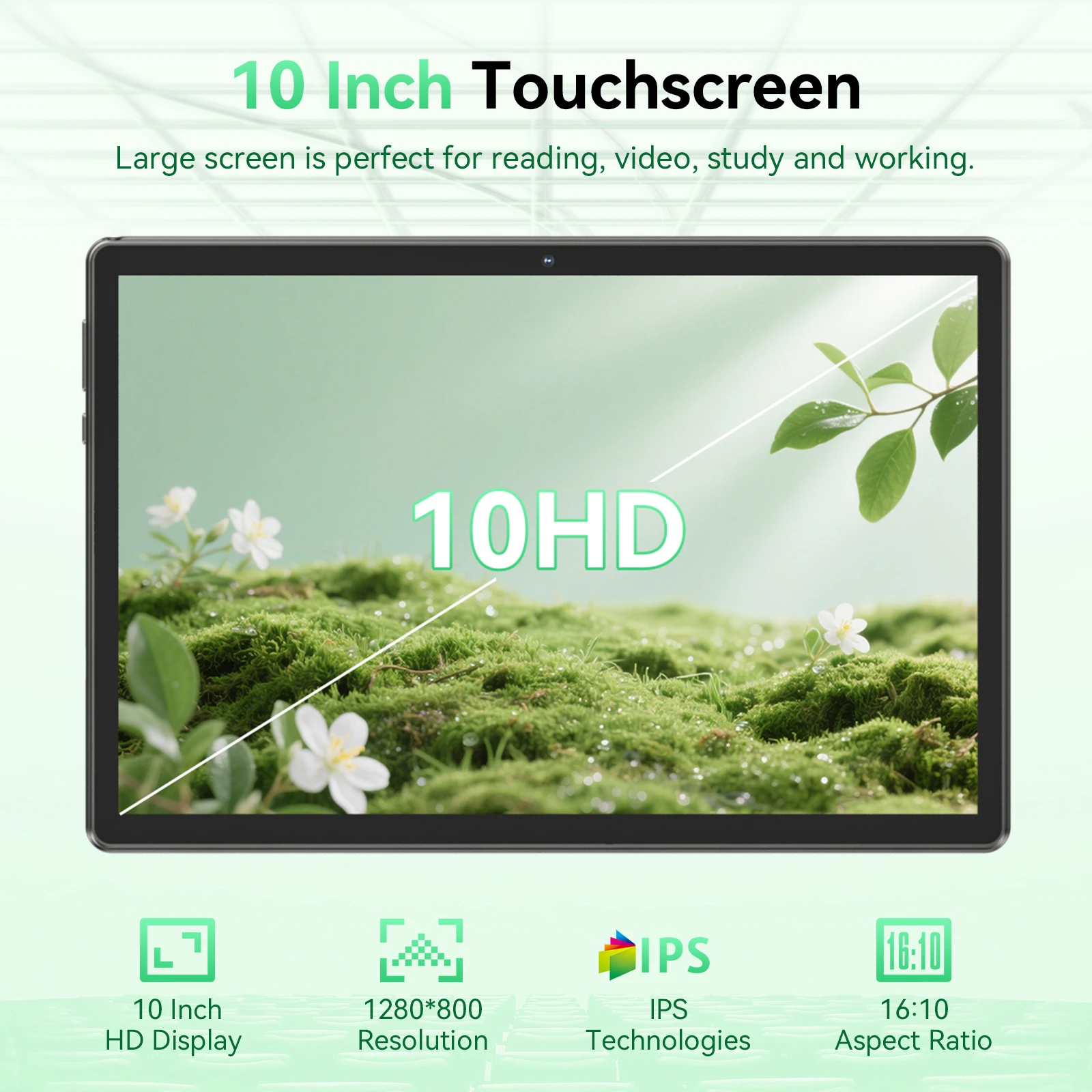 Android 16 Tablet 10 Inch Tablet with Octa-Core 26GB+128GB 1TB Expand Gemini AI 7000mAh WiFi GPS Dual Camera 2 in 1 Tablets PC