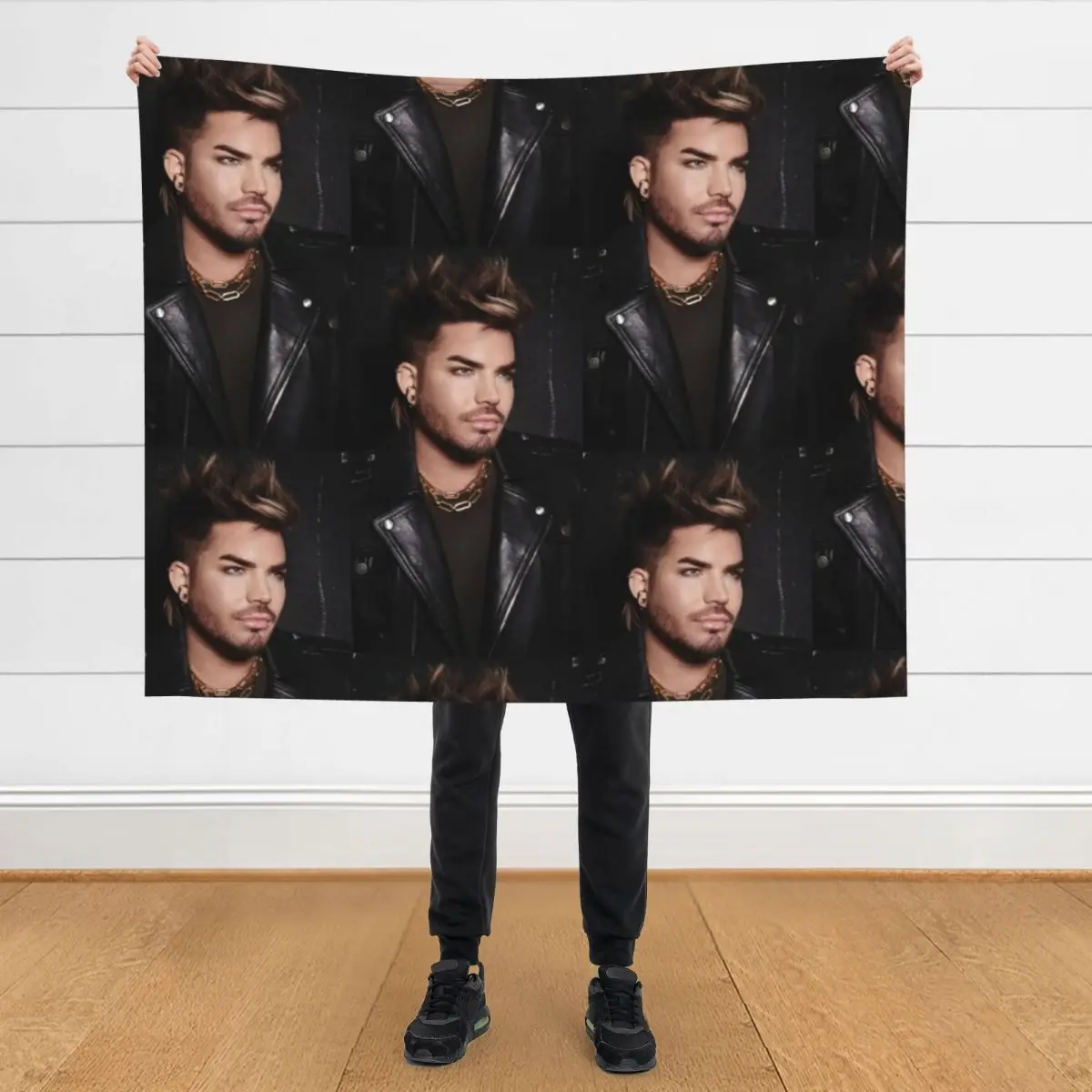 

Smokin hot Adam Lambert Throw Blanket Decorative Sofas Hairy for winter Camping Blankets
