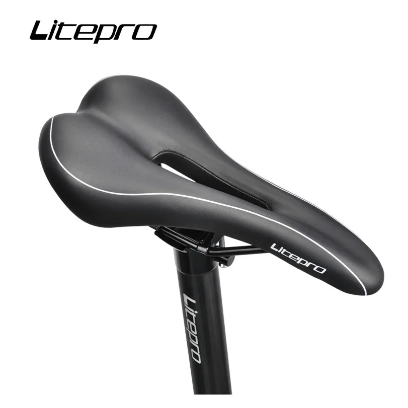 Litepro Folding Bike Saddle Cushion All-inclusive Leather Seat Cushion Mountain Road Bike Comfortable Non-slip Seat Cushion