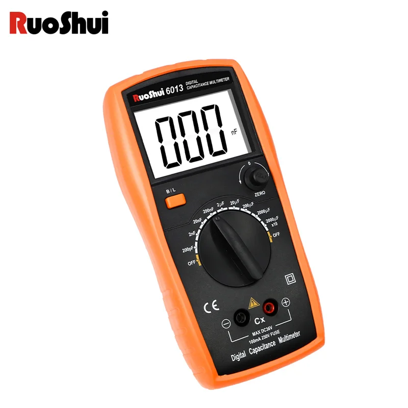 RuoShui Digital Capacitance Meter High Precision Handheld Capacitor Tester New Auto Tool 200pF-20000uF Inductance LCR Multimeter