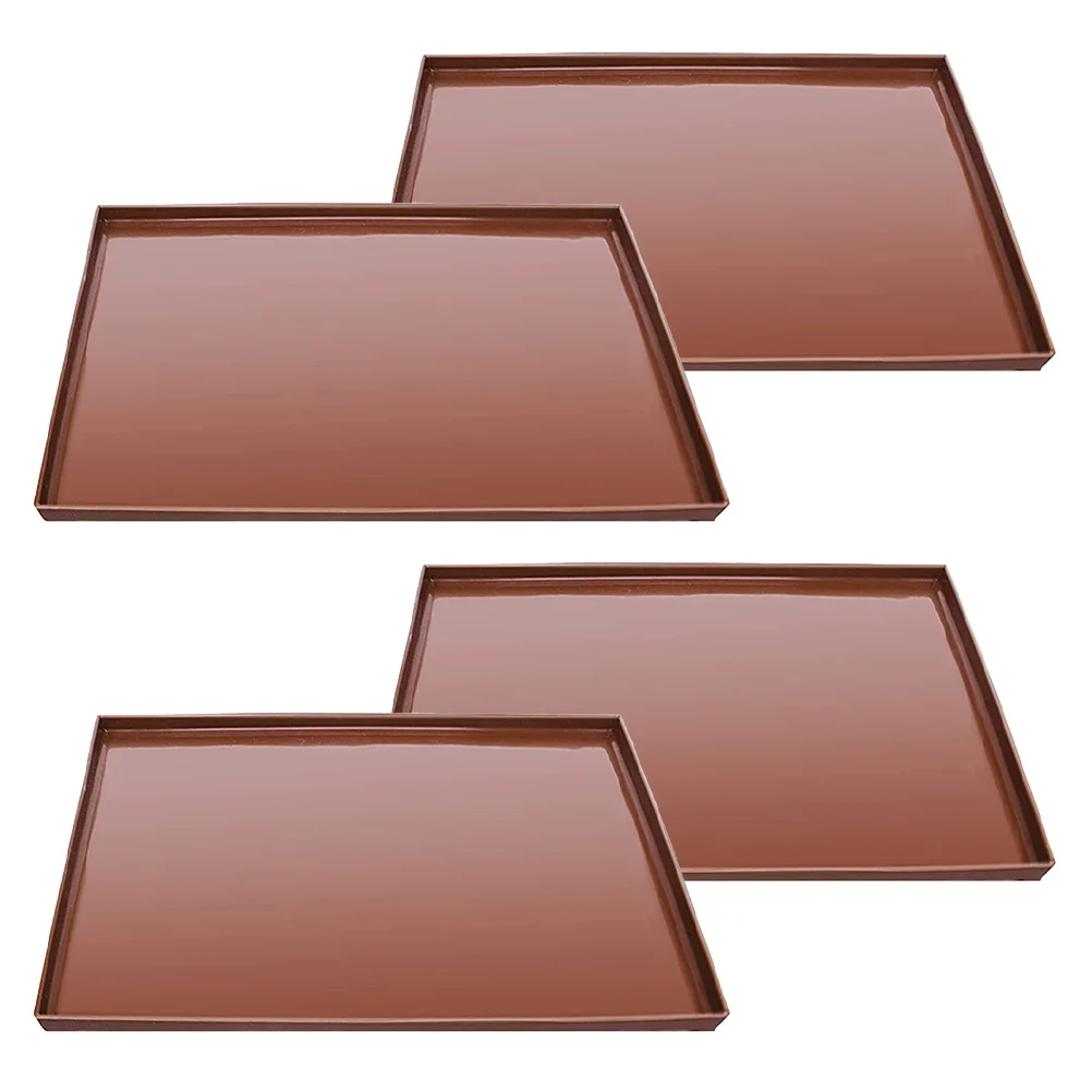 4 قطع من بطانة صينية السيليكون عالية الجودة عملية للاستخدام اليومي في أجهزة مختلفة من صفائح تجفيف السيليكون