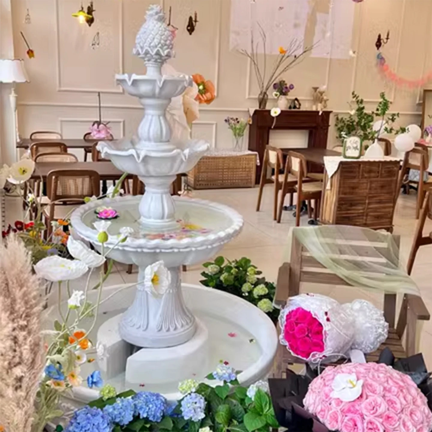 

Garden, courtyard, balcony decoration, running water, water feature, fish pond, large creative indoor and outdoor Europea