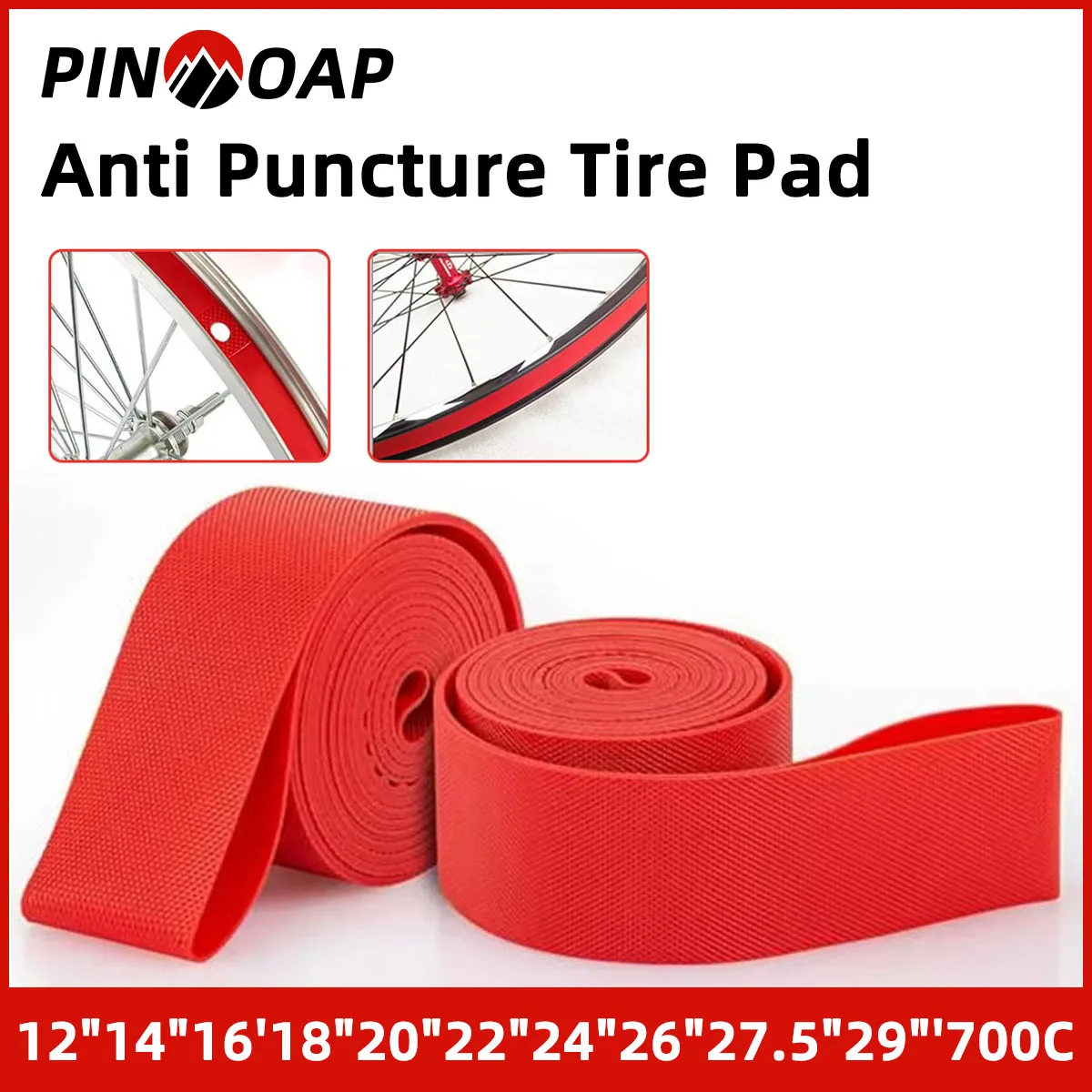 

PINMOAP 2P Bicycle Puncture Resistant Tire Pad Inner Tube Protective Pad Puncture Resistant Inner Liner Bicycle Tire Accessories