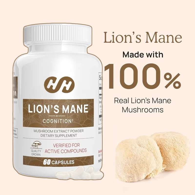 Monkey Head Mushroom Extract Powder Capsules - Organic Certified Perfect for Milkshakes, Smoothies, Coffee, and Tea