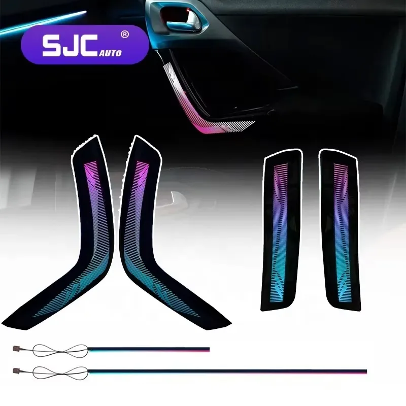 Hot Sale SJC Car LED Ambient Lighting Kit for 2008 2014-2019 Auto Interior 64-Color Symphony Dynamic Decorative