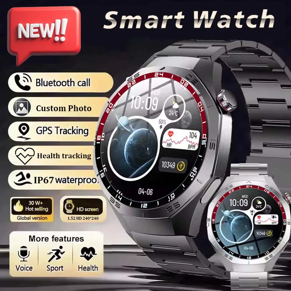 

2025 New Smart Watches Men AMOLED Full Screen GPS Motion Trajectory Bluetooth Calls Surprise Gift SmartWatch Waterproof Classic