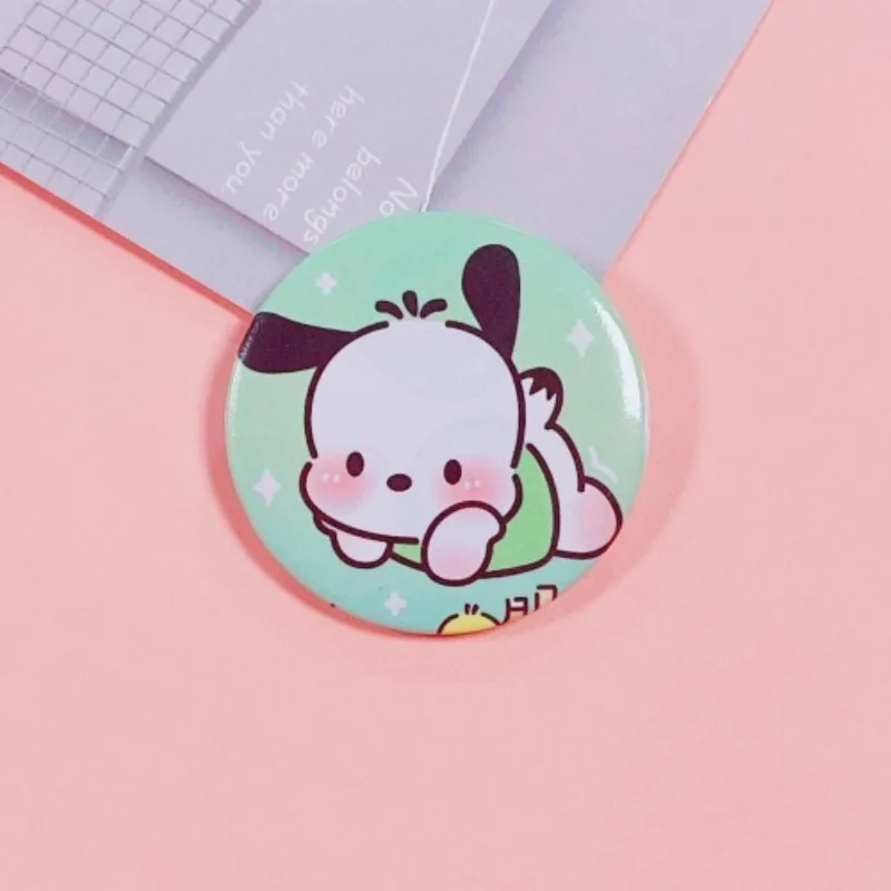 Sanrio Pochacco Brooch Anime Action Figure Cute Cartoon PVC Brooch Q Figural Anime Merchandise Clothing Decoration Children Gift