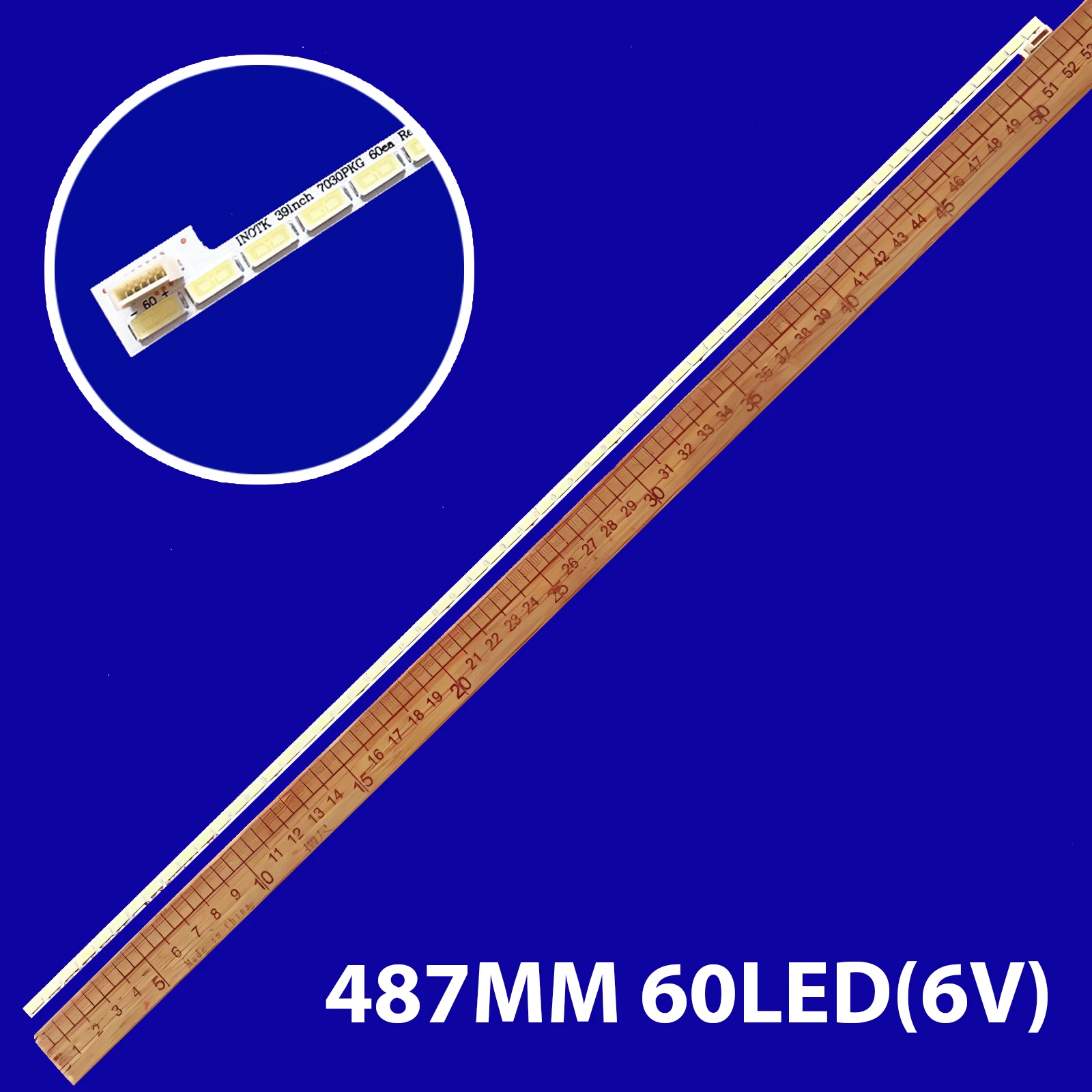 

Светодиодная лента для Ph39e53sg Ph39e53 39VLE941BL Innotek 39 дюймов 7030PKG 60ea T390HVN02.0 60 светодиодов 73.39T03.003-0-JS1 T390HVN01.0