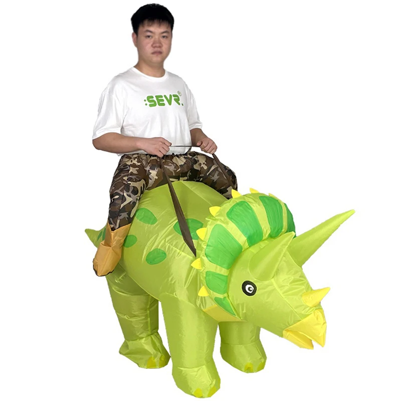 

Надувной костюм трицератопса для родителей и детей, для игр, фестивалей, вечеринок, косплея, реквизит для костюмированных представлений, костюм динозавра-мультяшного героя для катания