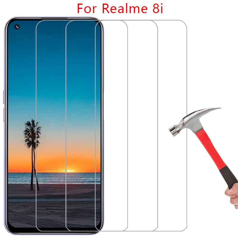 Coque de téléphone pour Realme 8i, verre trempé pour Realme 8i, coque arrière 360 pour Realme 8i, mi 8i, mi 8icase