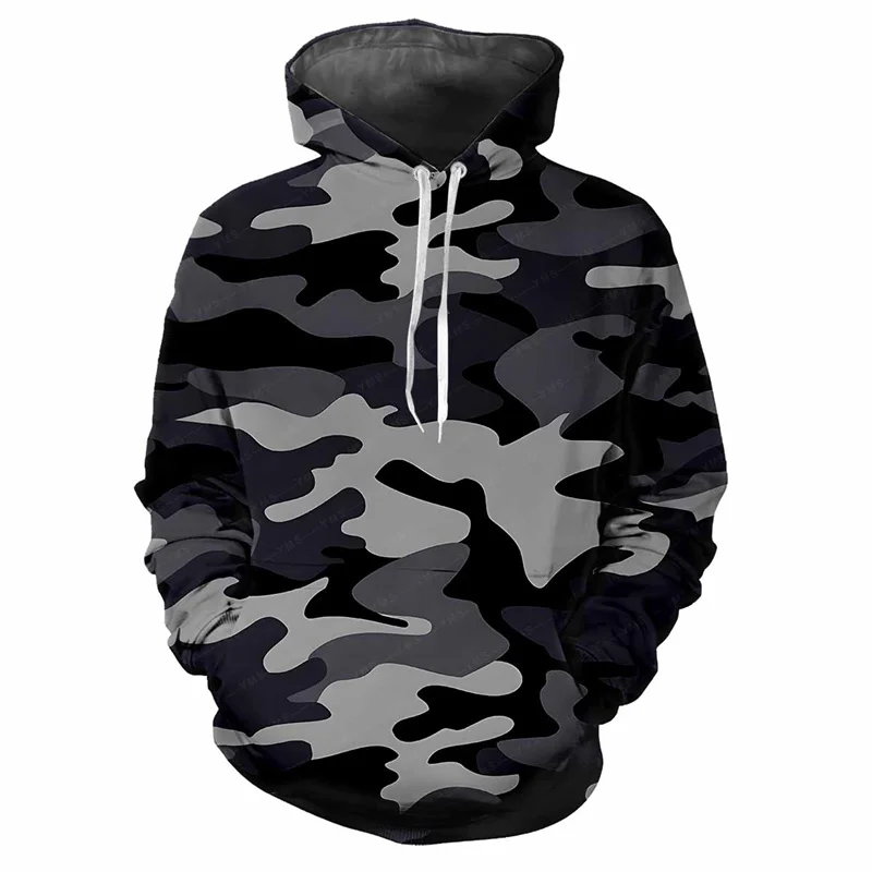 Jungle Camouflage 3d Printed Hoodie Men Spring Autumn Street Sweatshirt Loose Casual Outdoor Sports Top Long Sleeve Hoodies