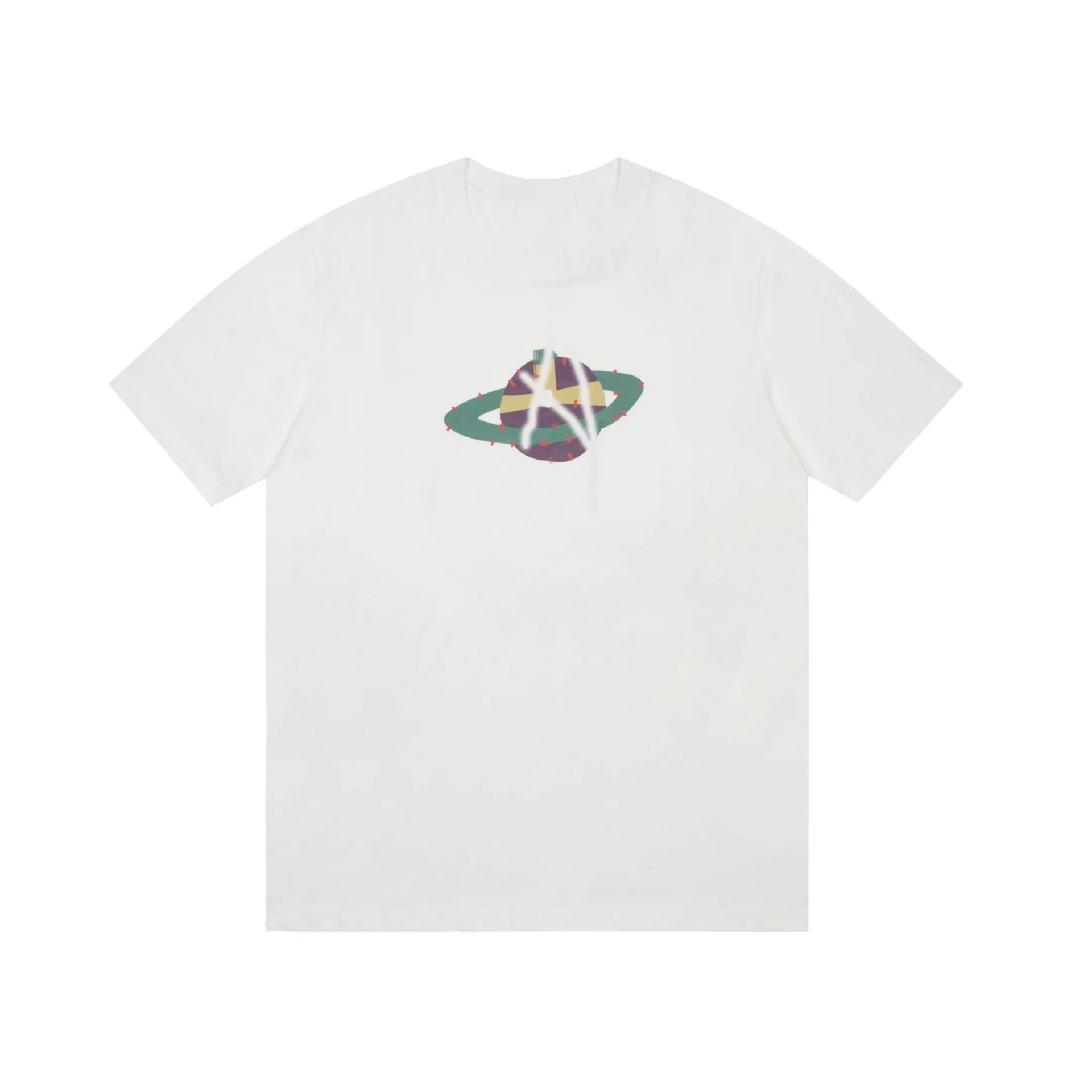 

Saturn Cartoon Short-sleeved 2025 Summer Loose Couple T-shirt Trendy High-end Luxury Is for Both Men and Women Top Y2k