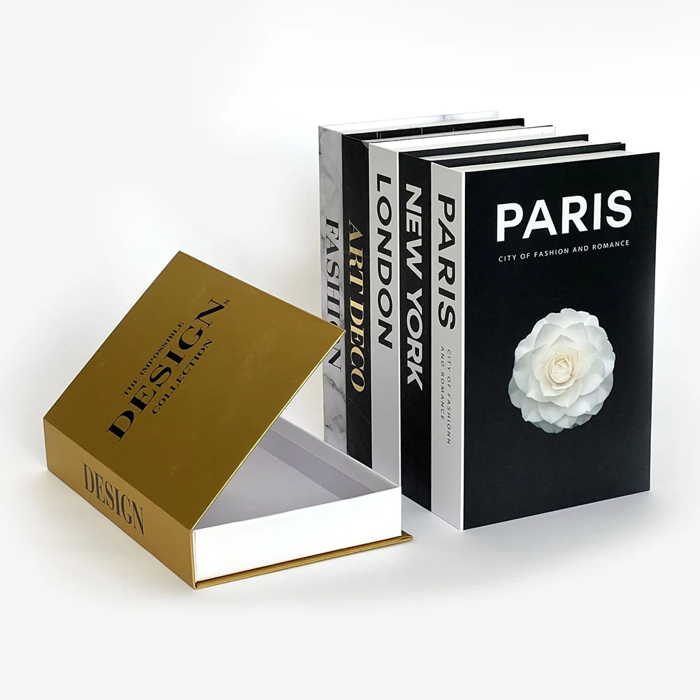 

fake book storage Decoration Box 26*17*4cm Home Decoration Storage Book Box For Coffe-shop Home Book Store Decorations Figurines