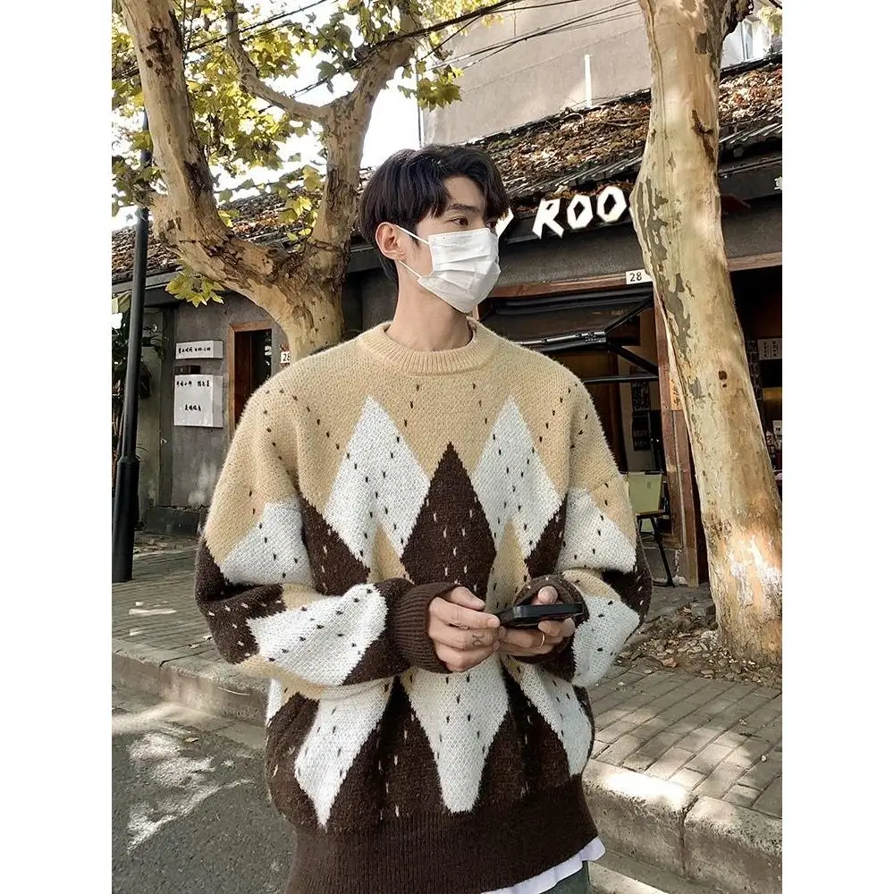 

Sli round Ne вязаный свитер мужской модный базовый слой irt осень-зима приталенный крой повседневный длинный свек из полиэфирного волокна