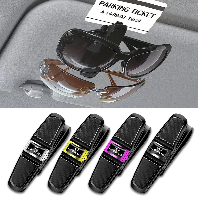 سيارة الشمس قناع كليب 360 دوران النظارات الشمسية تذكرة بطاقة المشبك لكزس F SPORT LBX NX RX 350h 450h ES UX 300e GS GX IS LS LX CT