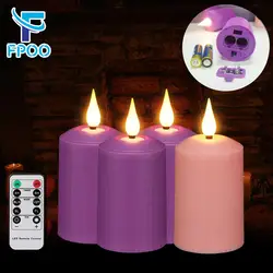 Świece Led Zasilany bateryjnie podgrzewacz Zdalny z migoczącym płomieniem Światło Led Świąteczna dekoracja domu Advent Led Candle