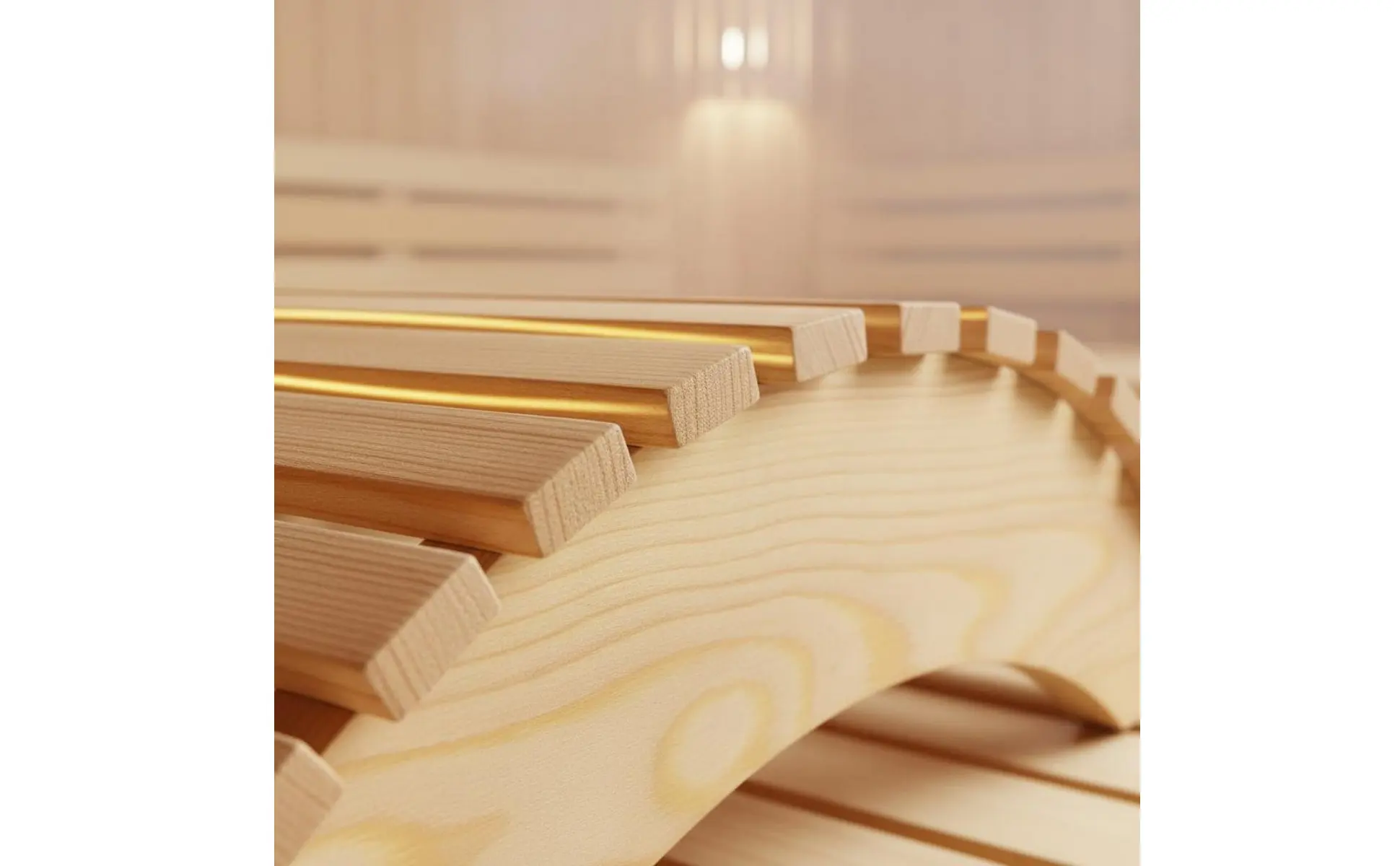 Wooden Sauna Lamp Shade Glare-Reducing Wooden Sauna Lampshade Curved Wood Lamp Guard Prevents Overheating