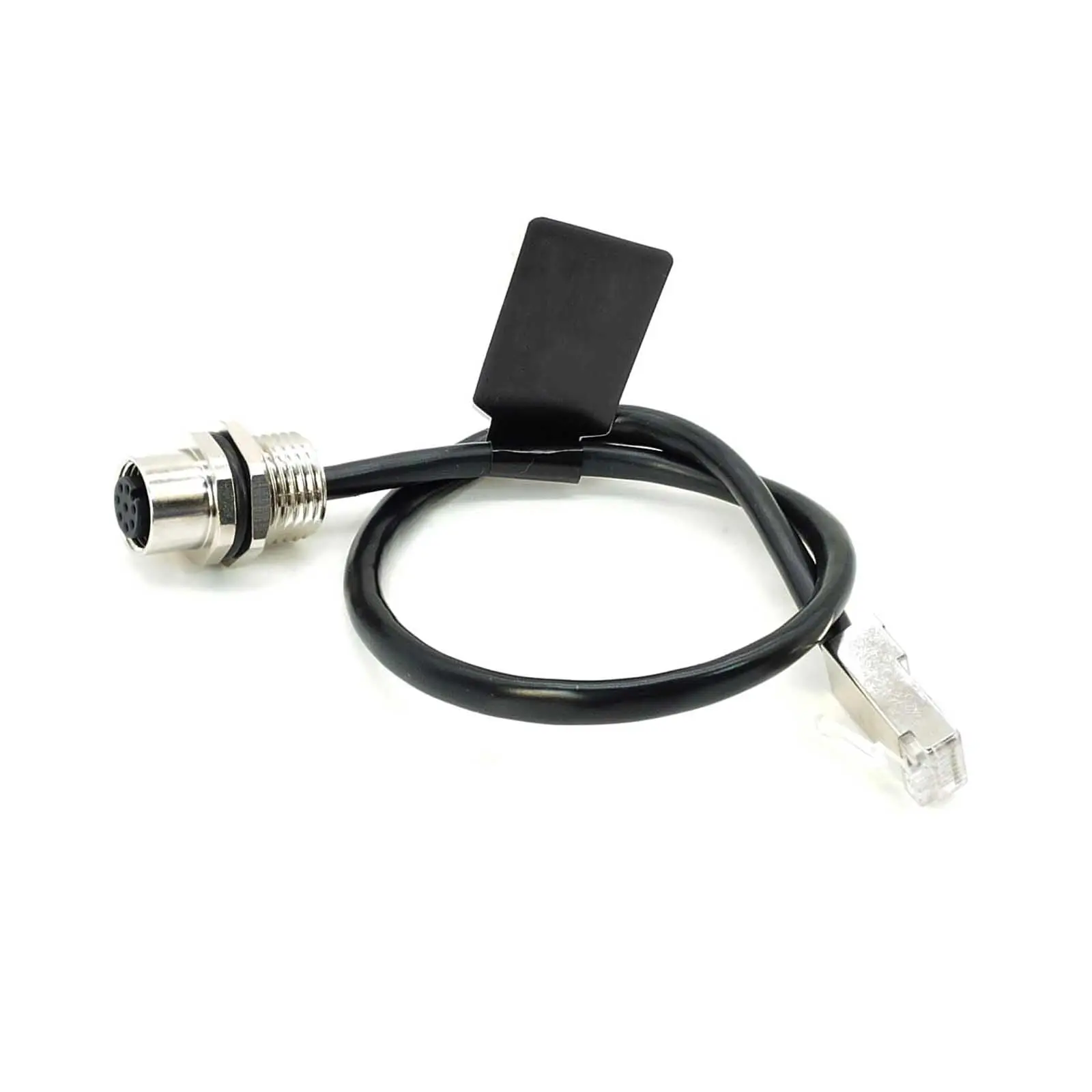 Industrial Ethernet Cable M12 8Pin A‑Code Female to RJ45 Plug 30CM AWG24 Unshielded