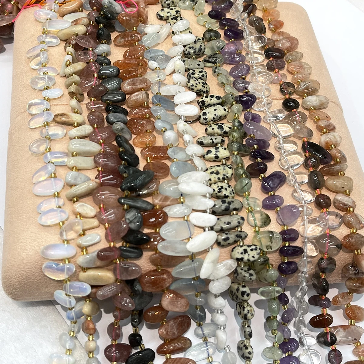 DIY Gravel Beads Natural Stone Prehnite Isolation Beads For Jewelry Making DIY Necklace Bracelet Chains Earrings Accessory