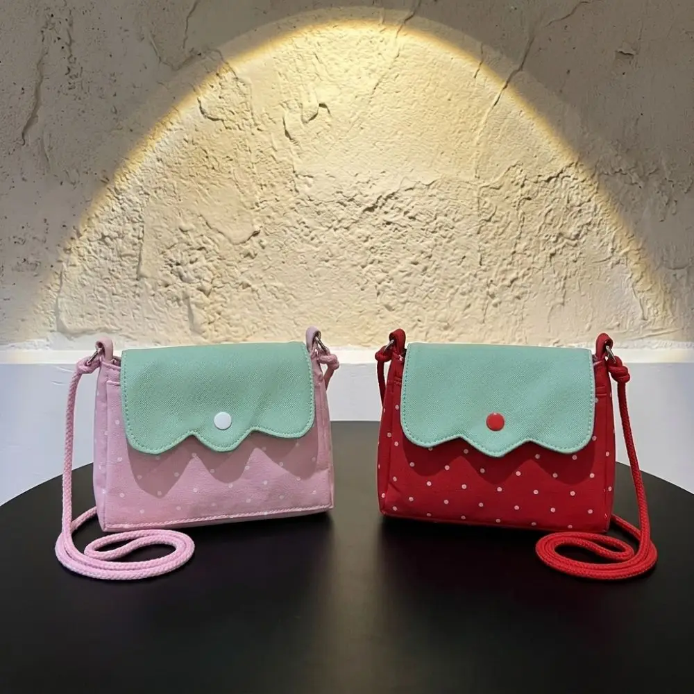 Polka Dot Mini Shoulder Bag Fashion Versatile Pink Commuting Tote Bag Lightweight Large Capacity Crossbody Bag