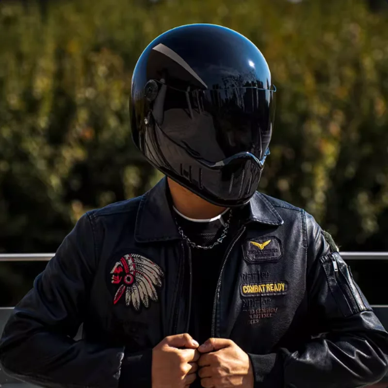 

Классический дизайн, ярко-черный мотоциклетный шлем на все лицо со свиньей, подкладка высокой плотности, съемная линза с защитой от запотевания и царапин