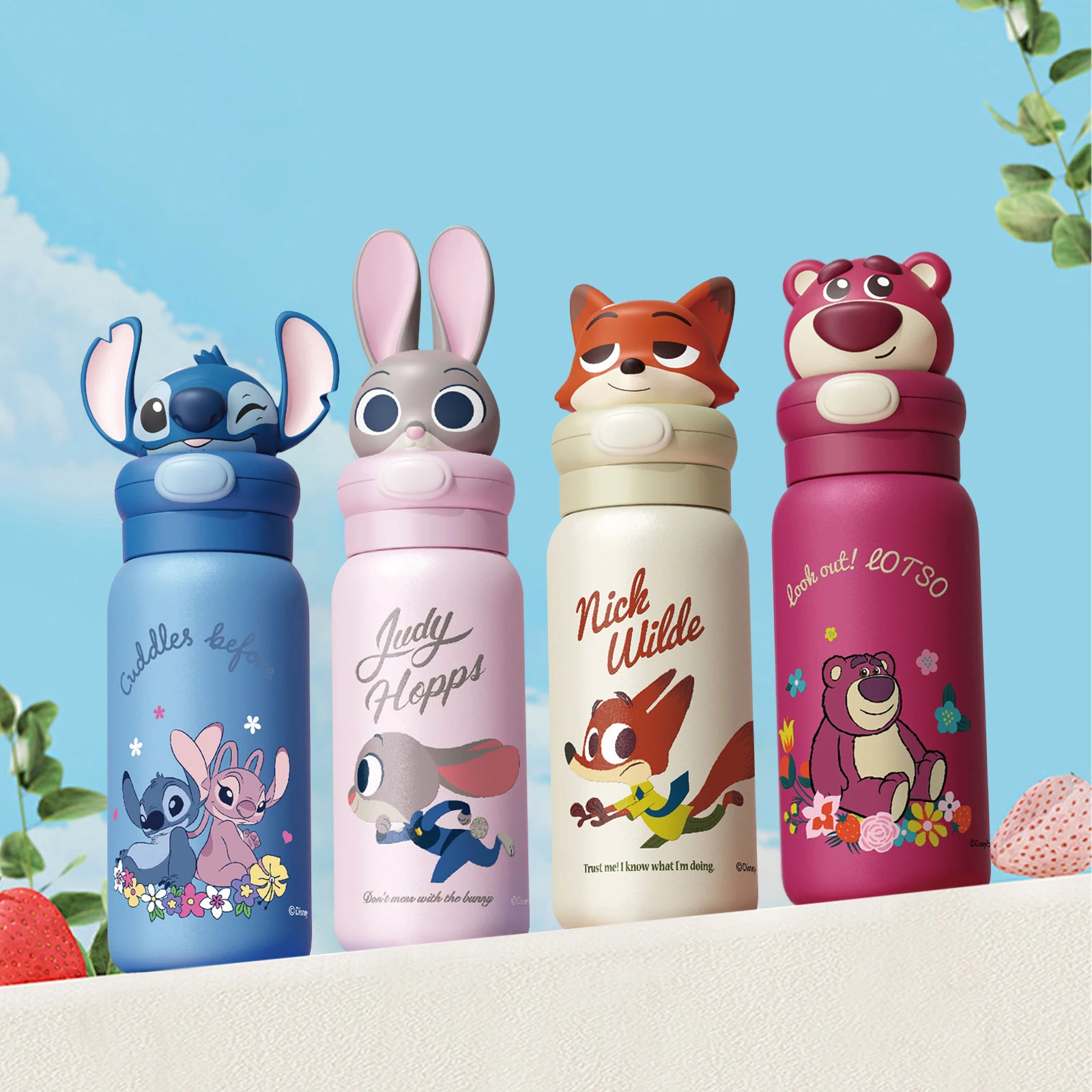 

Disney Stitch Anime Straw Cup 306 Stainless Cartoon Thermos Cup Portable Double Drinking Water Bottle Gifts For Boys Girls