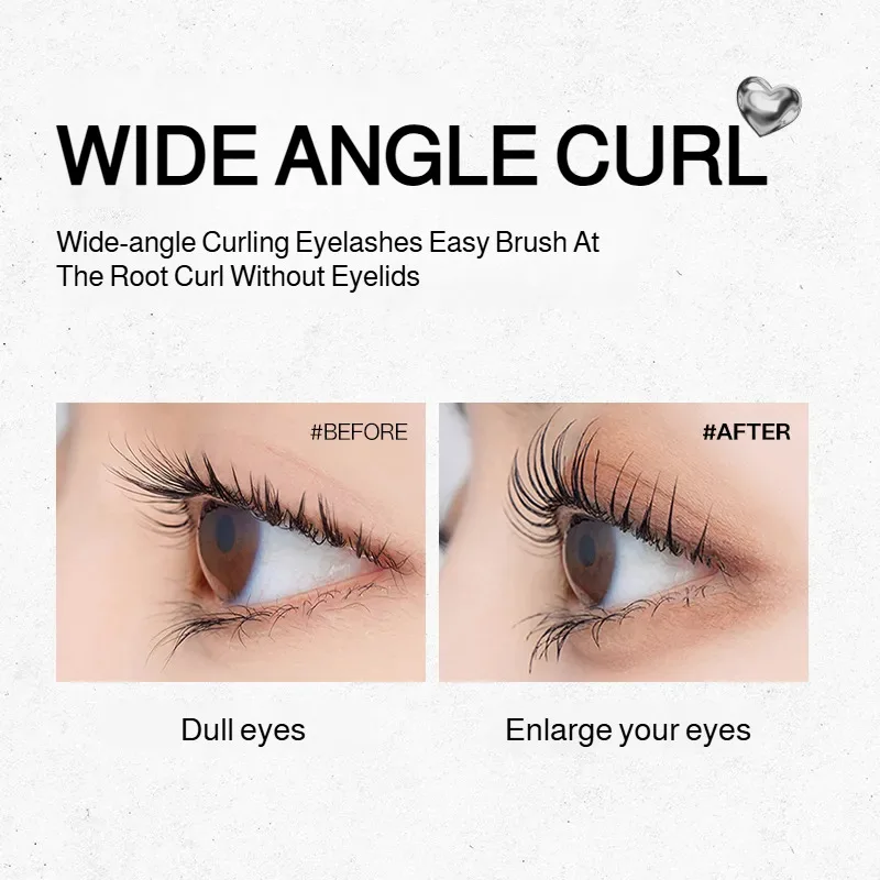 볼륨 파이버 스머지 프리 마스카라 방수 땀 방지 컬링 길이 연장 속눈썹 롱래쉬 마스카라 미세 브러시 포함