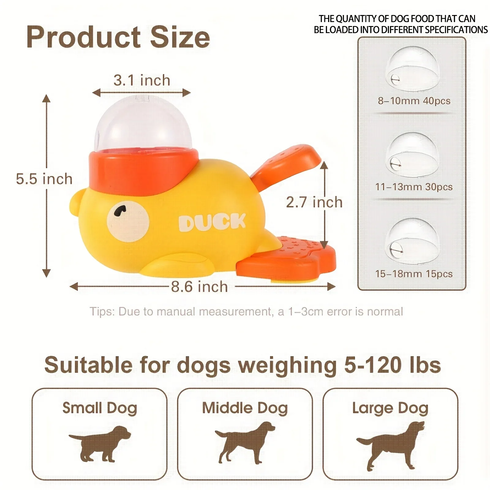 Interactive Dog Slow Feeder Yellow Duck Shaped Dog Food Puzzle Toy Training Mental Enrichment Reduces Bloating Fun Mealtime