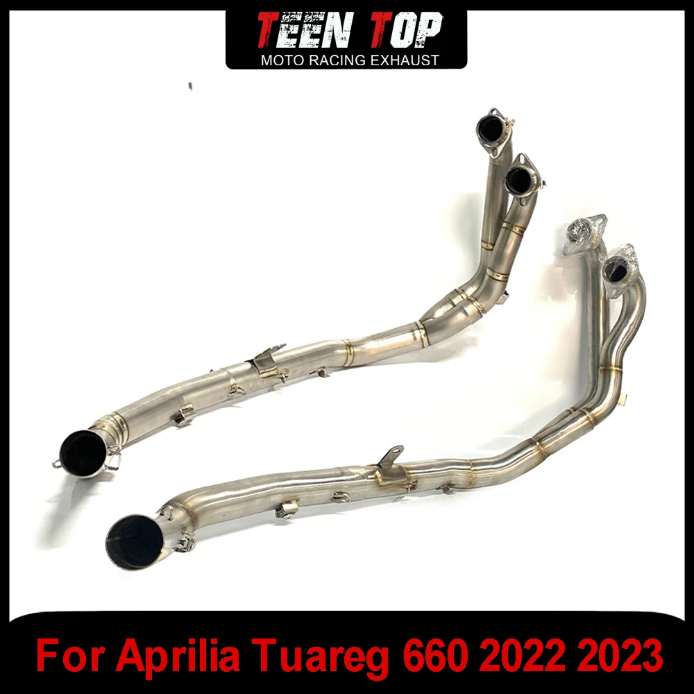 

Для Aprilia Tuareg 660, передняя соединительная труба, соединительная трубка, выхлопная труба мотоцикла, титановая труба Tuareg 660 2022 2023
