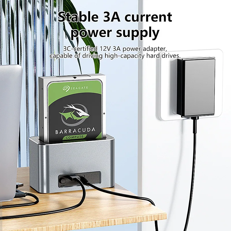 SAS/SATA Base de disque dur universelle 2.5/3 20 To ordinateur de bureau type-c boîtier de disque dur 3.0