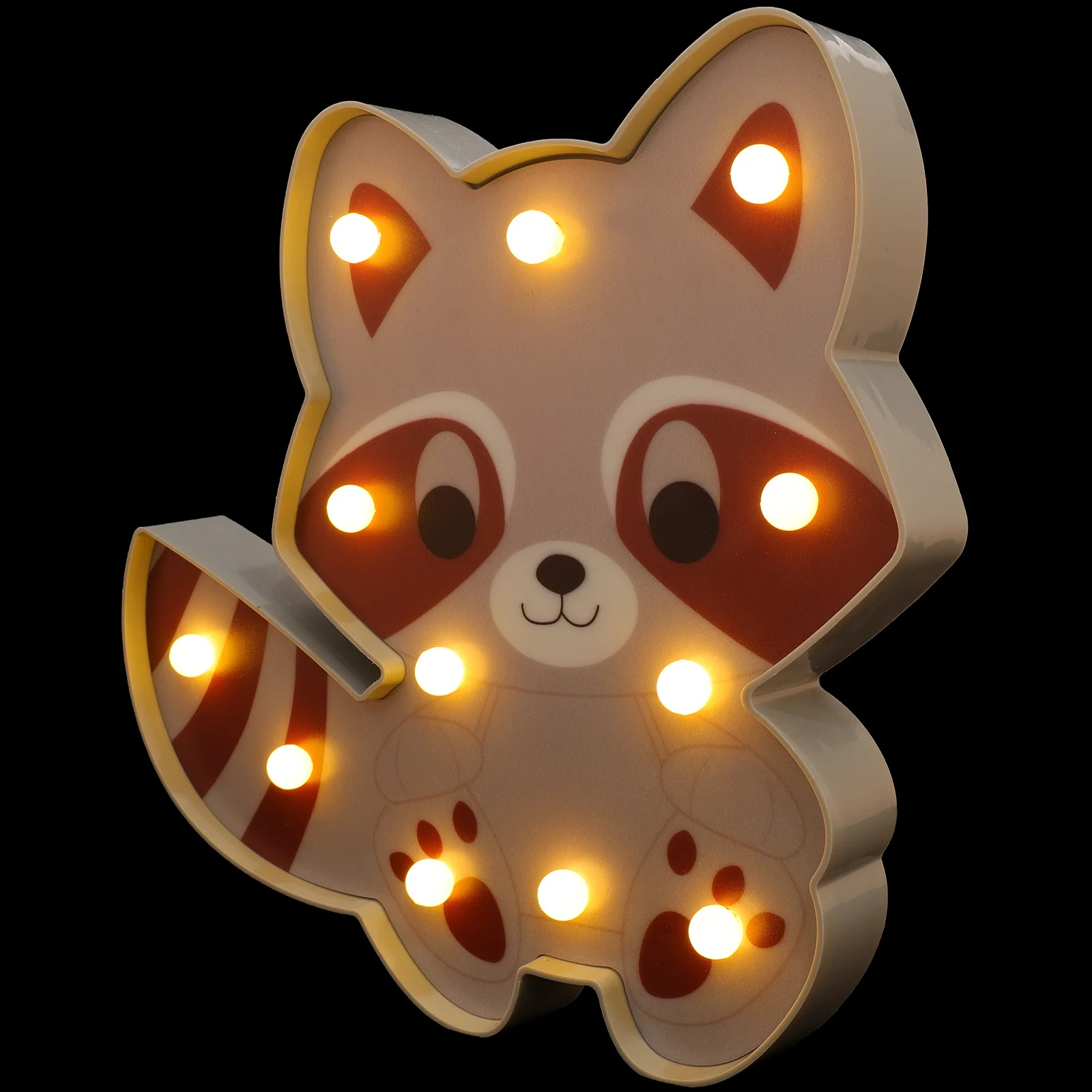 

Little Raccoon PVC Desk Night Light Warm Soothing LED Cartoon Animal Lamp for Bedroom Kids Room Baby Room Table Decor