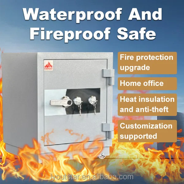 Key Lock Fireproof Safe Box Electronic Safe Security Usage For Home Hotel Storage Fire Resistant Safe Secure Storage