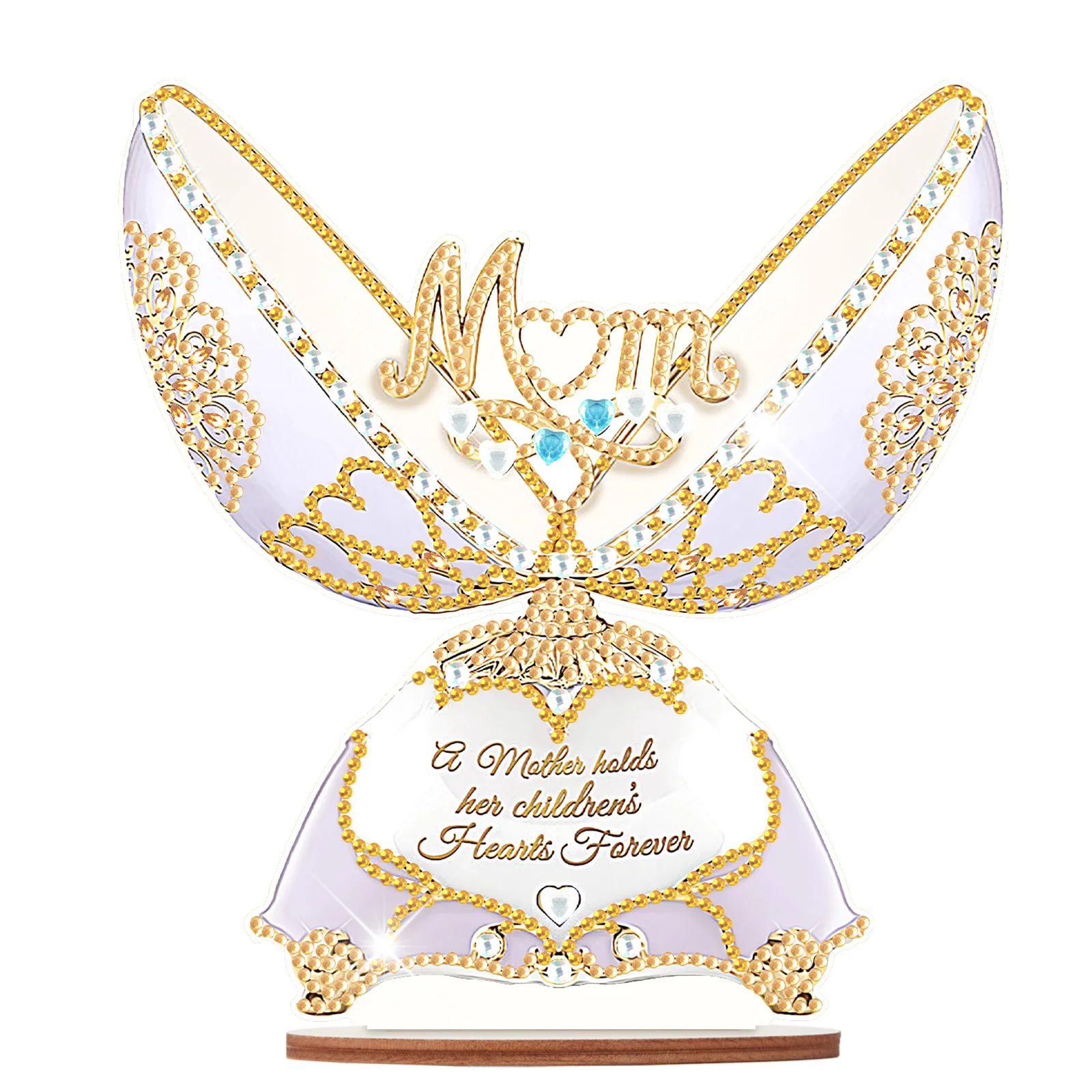 Tischplatte Diamant Malerei Kits, DIY 5d Diamant Kunst Malerei Ornamente für Weihnachten Neujahr Home Dekoration Geschenk (Liebe Mutter)