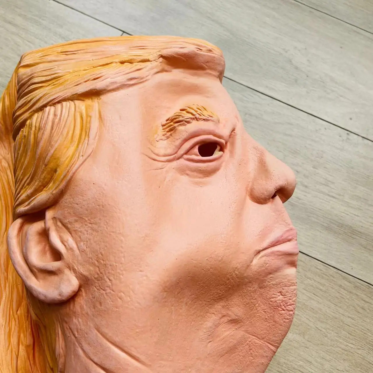 Zabawna maska imprezowa maska lateksowa Halloween akcesoria do odgrywania ról nakrycia głowy dla dorosłych karnawał przebranie żółte włosy męski element ubioru