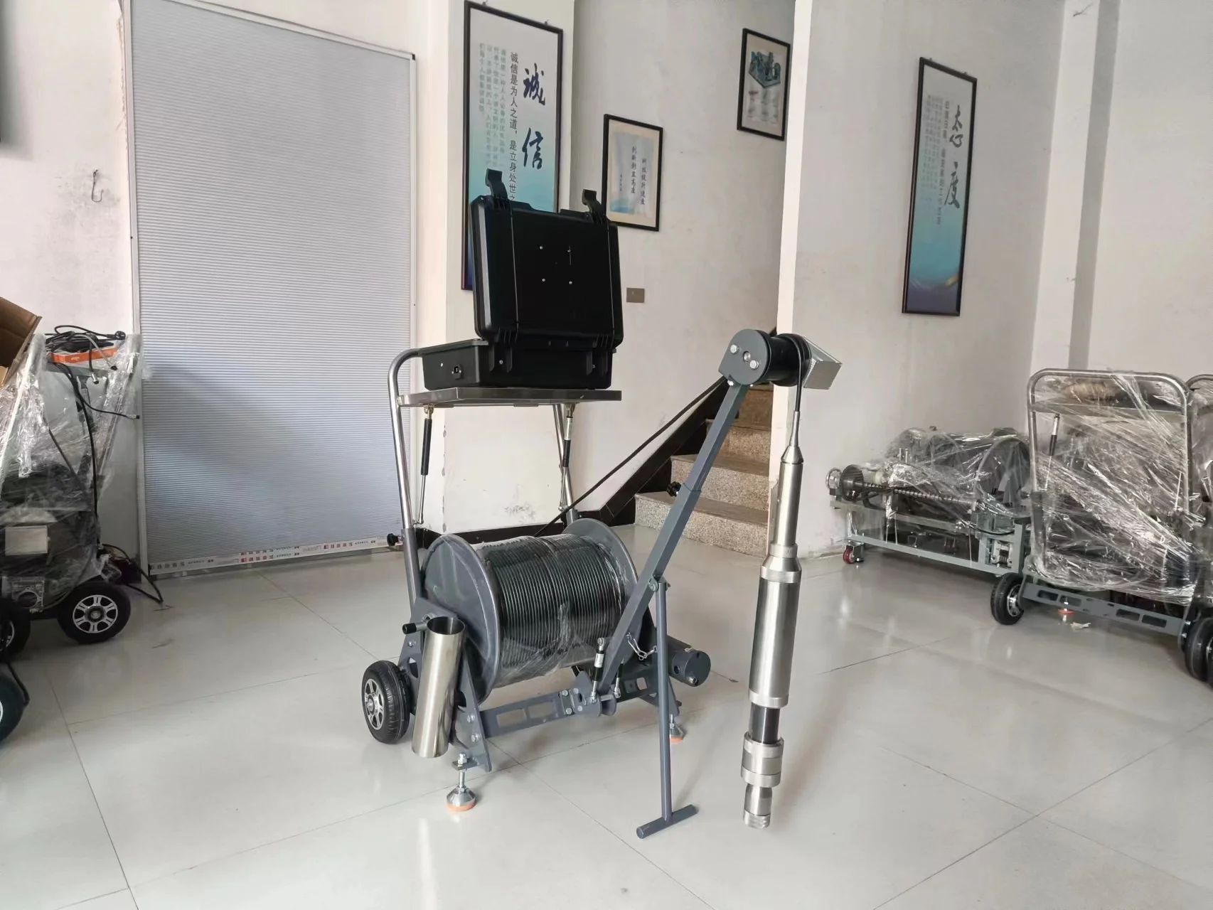 Borehole Camera 500m Cable HD Big Screen Water Well Inspection Camera With Electrical Winch