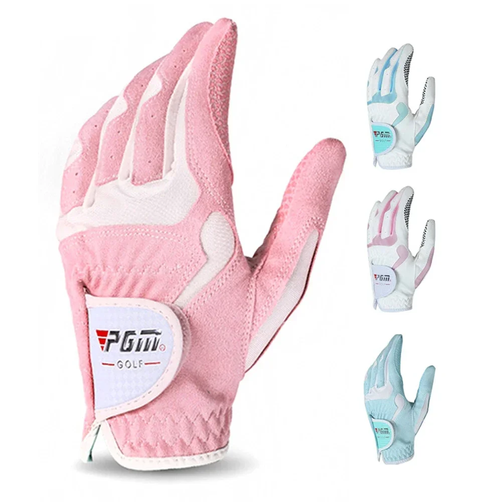 1 Pair Women's Golf Gloves Left Hand Right Hand Sport High Quality Nanometer Cloth Golf Gloves Breathable Palm Protection