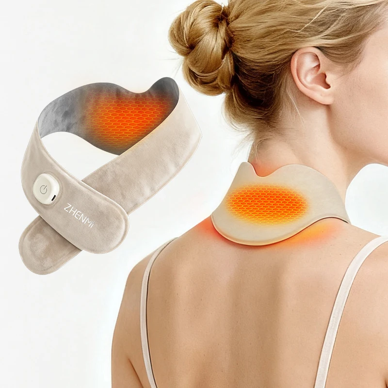 

ZHENMI FlexiHeat 2-in-1 Neck and Eye Warmer. USB-C Rechargeable Heating Pad with 3 Heat Settings, Lightweight Design for All-Day