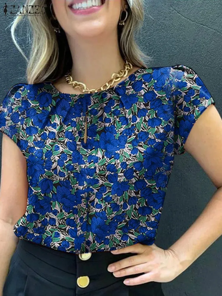 Summer Flower Print Lady\'s T-Shirts Print Harajuku Short Sleeve Tops Women\'s Breathable Casual Style Daily Clothing