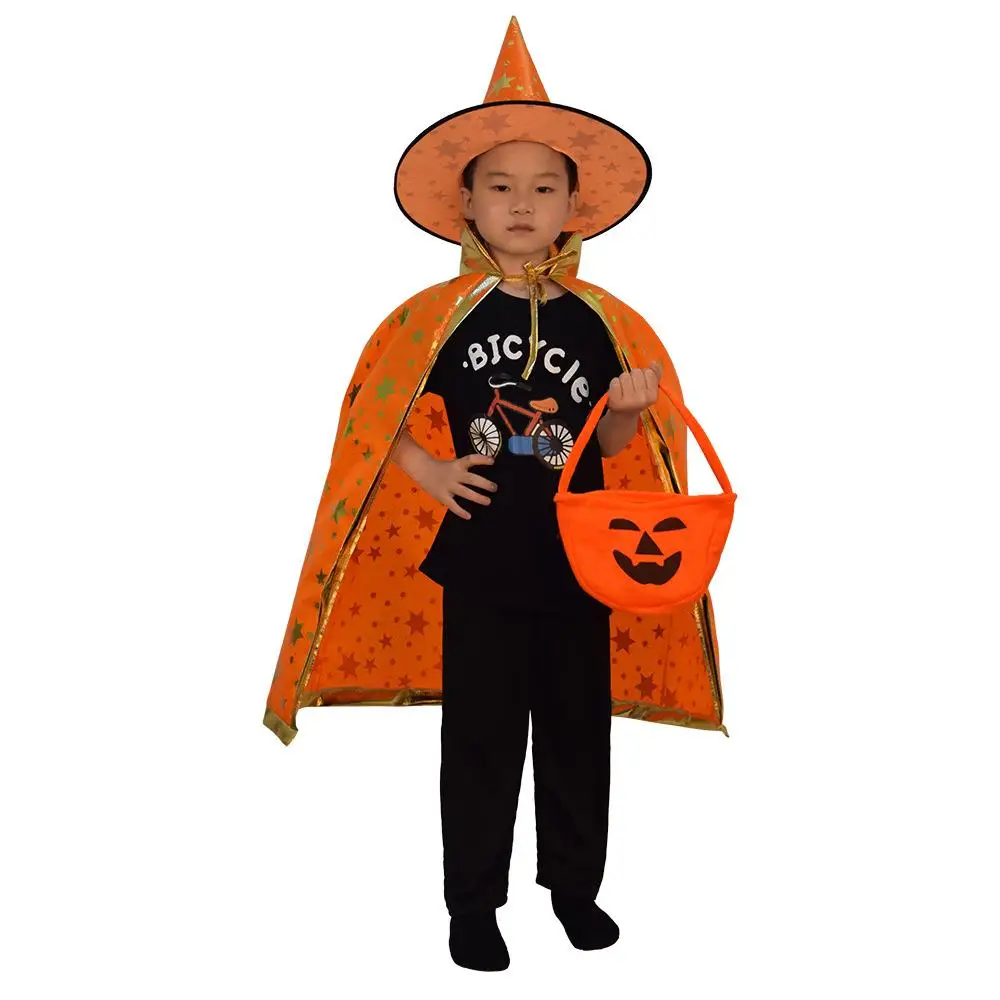 زي ساحرة الهالوين مع عباءة وقبعة للأطفال، زي تنكري للنساء، رداء ساحرة تقليدي لمهرجانات الهالوين #5