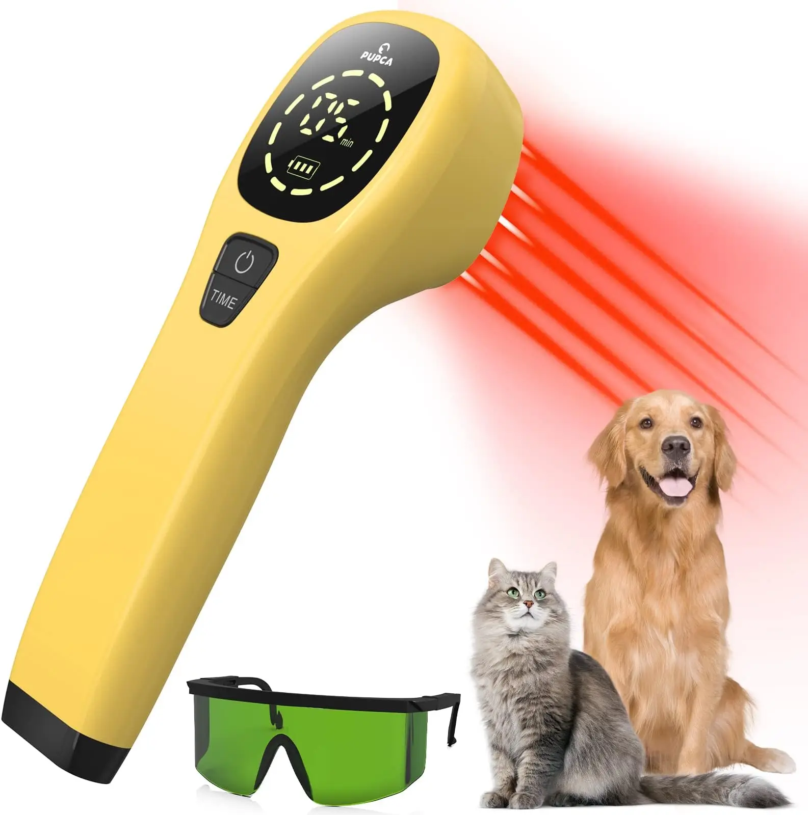 Dispositivo Handheld da terapia da luz vermelha para animais de estimação, diodos do laser 2 * 808nm, terapia fria do laser para o Musculatigue e cuidado da pele