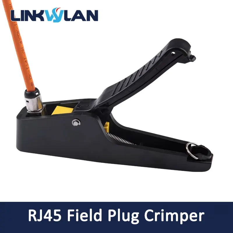 

Linkwylan RJ45 Quick Crimping Tool Labor Saving Auxiliary Pliers for LW-FTPS Cat8 Cat7 Cat6A Tool-Free Field Termination Plugs