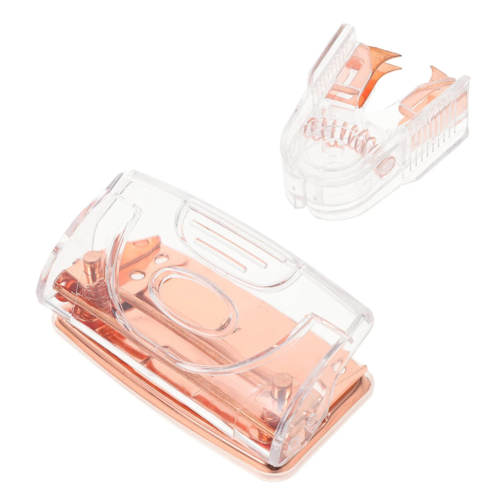 مجموعة واحدة من ثقبين مع مزيل التيلة، خرامة ورق شفافة شديدة التحمل لمجلد الملفات، ملحقات المكتب متعددة الوظائف #5