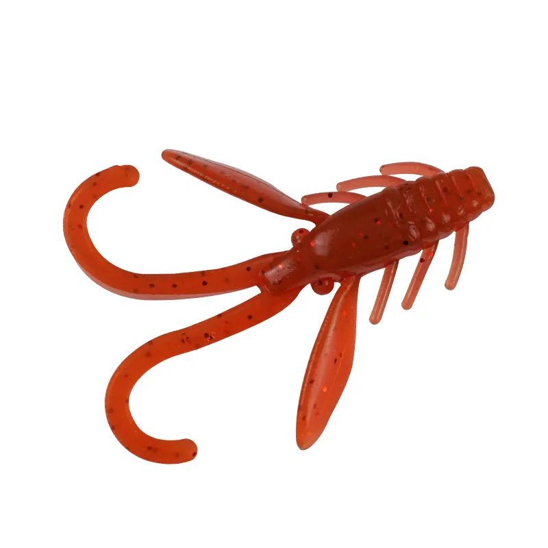MUKUN 20 Stück 3cm/0,3g 4cm/0,7g Mini TPE Schwimmender Weichköder Wurm Weicher Angelköder Garnelen-Imitat für Barsch und Karpfen – Detail 5