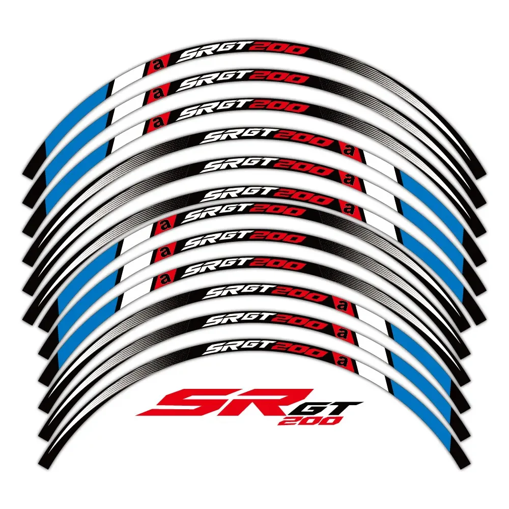 for Aprilia SRGT200 SGRT 200 Motorcycle Wheel Hub Sticker Decals Reflective Rim Tape Stripe Tape Accessories