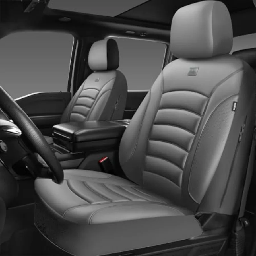 

Универсальные 3D-чехлы из пенополиуретана и искусственной кожи для автомобильных сидений (передние 2 сиденья) для грузовиков, внедорожников, седанов, с поддержкой подушек безопасности и подлокотников