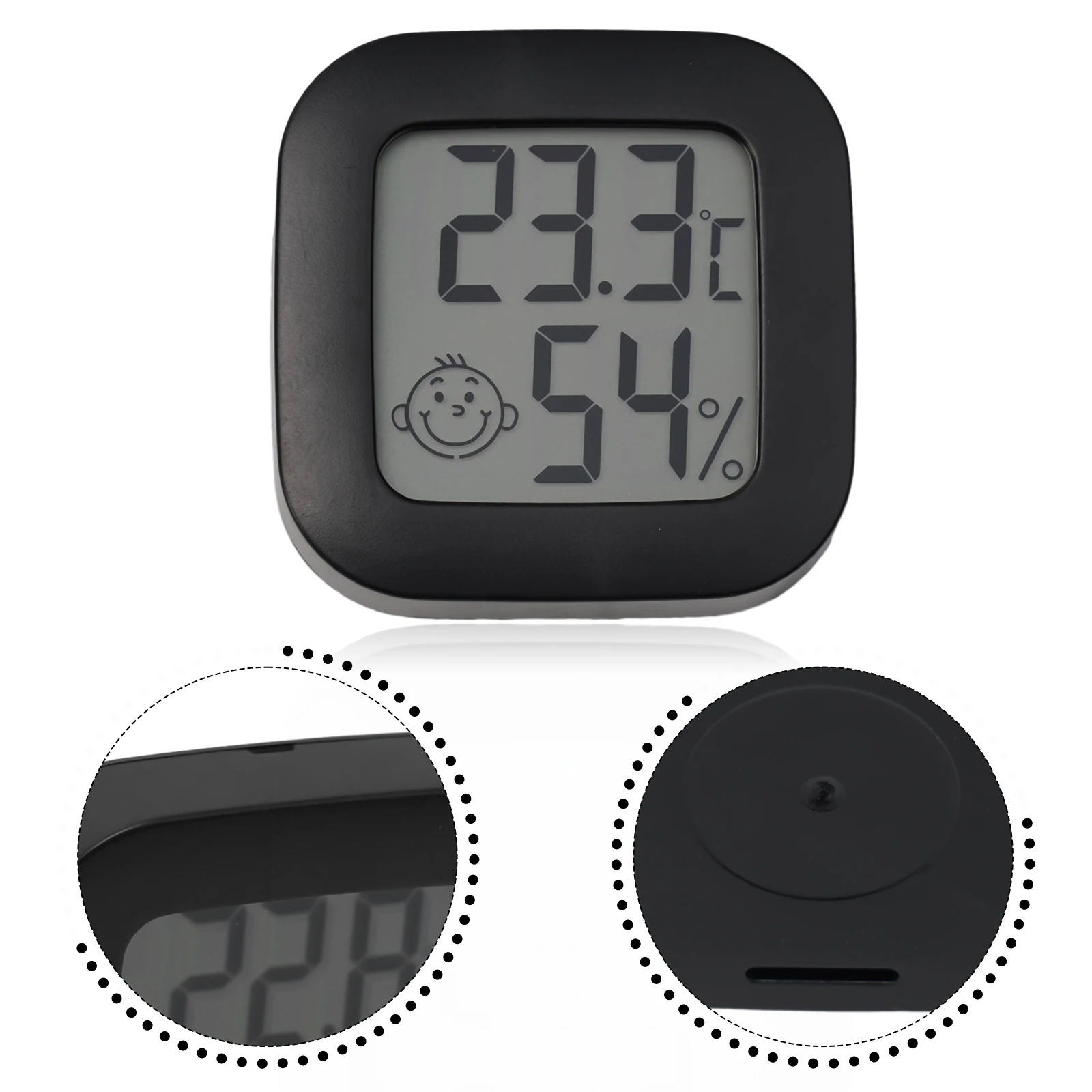 2pcs Thermo-hygrometer Langlebig Praktisch Temperature -50 70 Black Digital Exquisite Garden D cor Humidity Display
