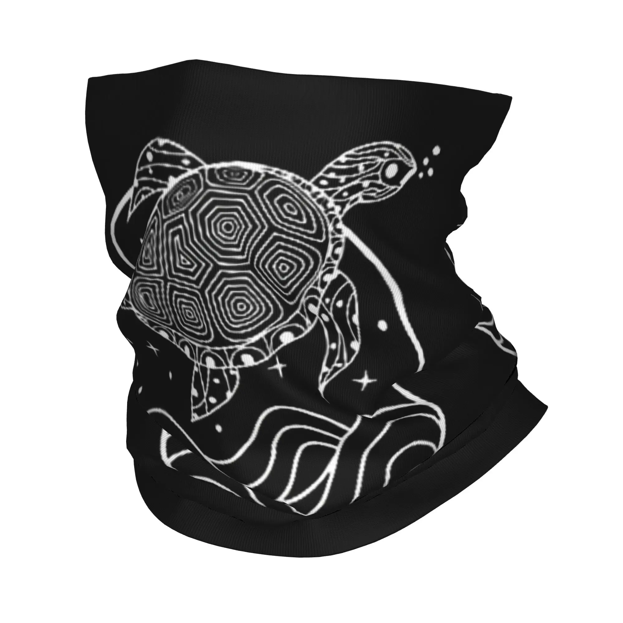 Ocean Life Aesthetic Sea Turtle Waves Bandana Neck Gaiter Balaclavas Wrap Scarf Printed Beach Headband Outdoor Men Women Adult